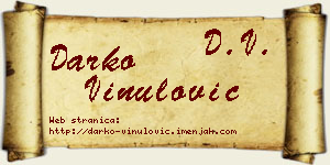 Darko Vinulović vizit kartica